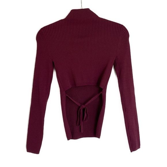 Aritzia Babaton Sculpt Knit Tie-Open-Back Sweater Size 2XS - Picture 4 of 4